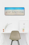 Written in Sand 'I Love You More' - Museum Quality Giclee Canvas Print Stretched