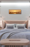 Golden Sunrise Wave Crashes - Museum Quality Giclee Canvas Print Stretched