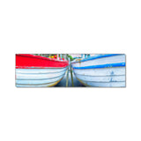 Red Boat Blue Boat - Steve Vaughn - Museum Quality Giclee Canvas Print Stretched, Ready to Hang, The Bahamas and Other Caribbean Art