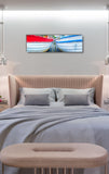 Red Boat Blue Boat - Steve Vaughn - Museum Quality Giclee Canvas Print Stretched, Ready to Hang, The Bahamas and Other Caribbean Art