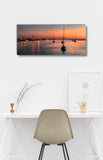 Orange Sunset Sailboat Decor - Canvas Print The Canvas Art Group