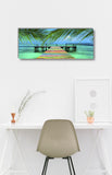 Rainbow Dock Tropical Waters - Museum Quality Giclee Canvas Print Stretched