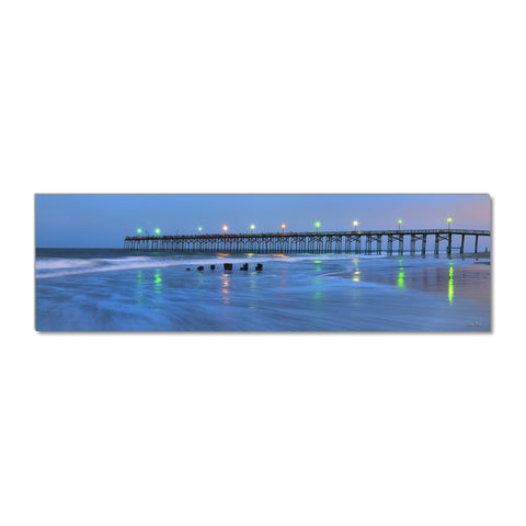 Carolina Beach Pier - Museum Quality Giclee Canvas Print Stretched