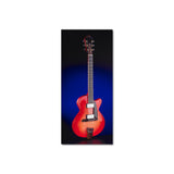 Red Guitar - Museum Quality Giclee Canvas Print Stretched