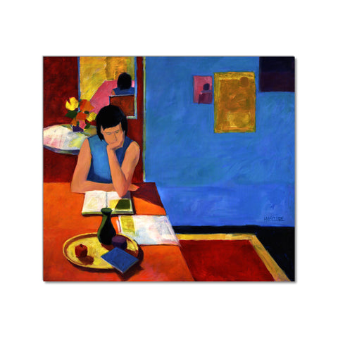 Girl Reading - Canvas Print