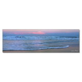 Pink Ocean Panorama - Museum Quality Giclee Canvas Print Stretched