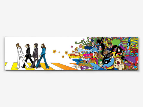 The Beatles Abbey Road Art - Museum Quality Giclee Canvas Print Stretched